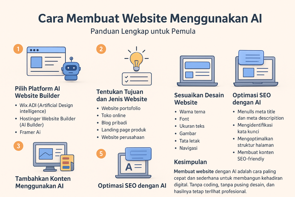 cara membuat website menggunakan ai panduan lengkap untuk pemula